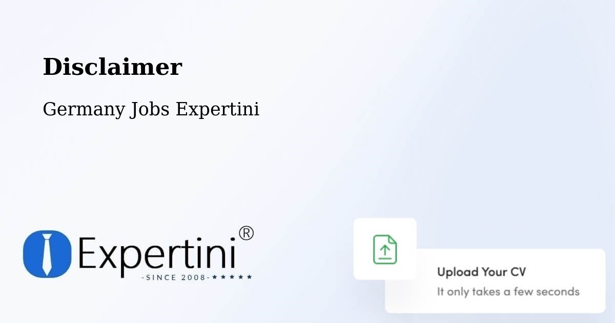 Disclaimer – Oederan - Germany Jobs Expertini
